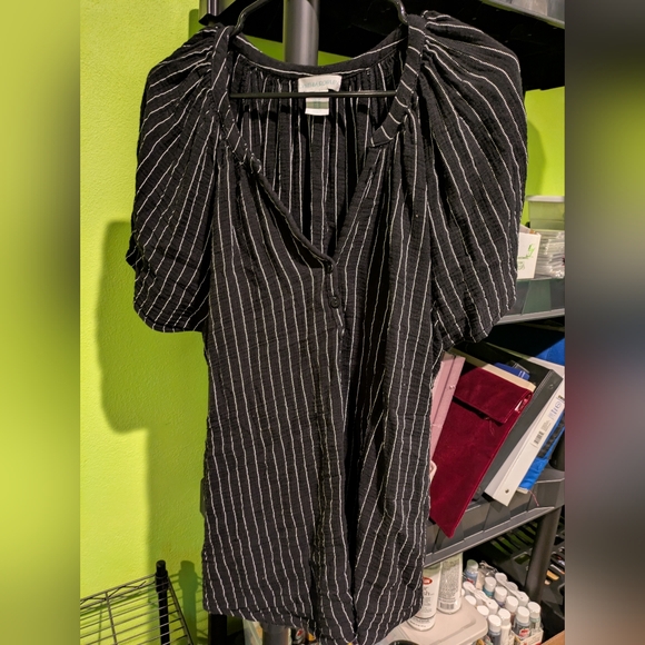 Cynthia Rowley Tops - Cynthia Rowley Black/White Stripped Blouse